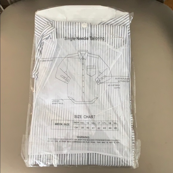 Grey Linir Dress Shirt Size Medium Slim Fit - Picture 2 of 10